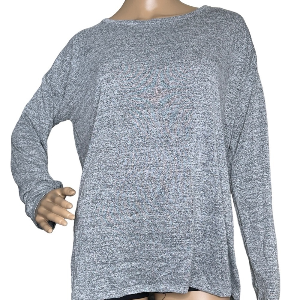 GAP factory gray long sleeve knit top, medium